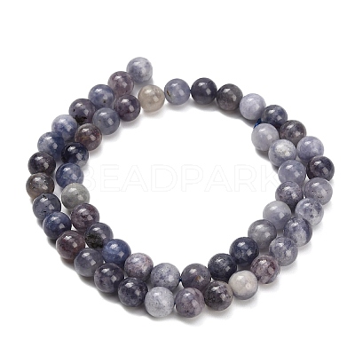 Natural Iolite Beads Strands X-G-G300-A04-8mm-1