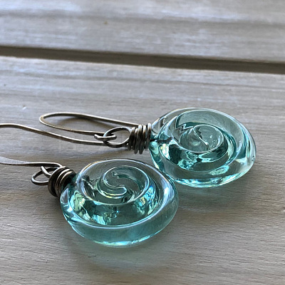 Resin & Alloy Dangle Earrings WG626EB-02-1