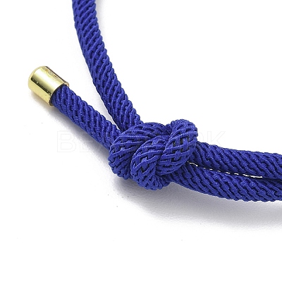 Adjustable Nylon Round Milan Cord Slider Bracelet Making FB-H001-01G-12-1