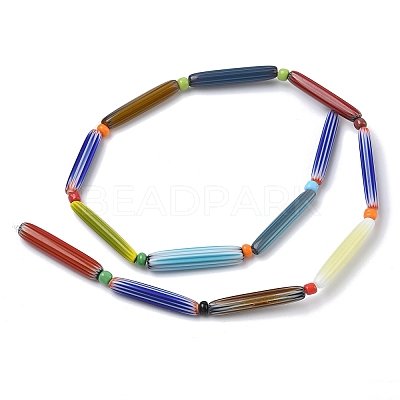 Handmade Millefiori Glass Beads X-LAMP-Z019-01-1