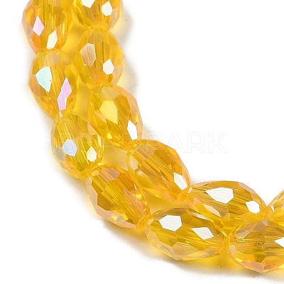 Transparent Electroplate Glass Beads Strands EGLA-N013-T6mm-B04-1