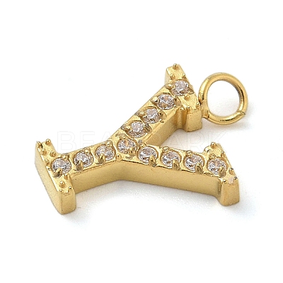 Ion Plating(IP) 304 Stainless Steel Micro Pave Cubic Zirconia Pendants STAS-Z107-03G-24-1