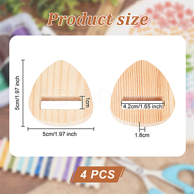 Triangle Wood Embroidery Hoop Easels TOOL-WH0155-48-1