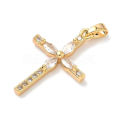 Brass Micro Pave Cubic Zirconia Pendants KK-A281-26E-G-1