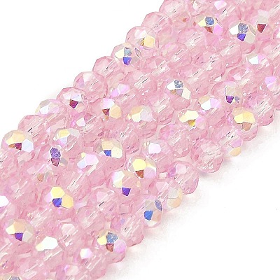Baking Paint Transparent Glass Beads Strands DGLA-A034-J4mm-B06-1