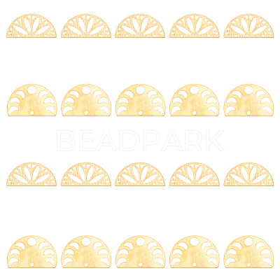 20Pcs 2 Styles Brass Connector Charms KK-BC0011-69-1