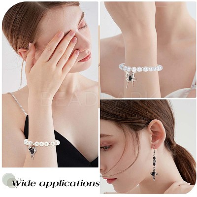 16Pcs 8 Style Rack Plating Alloy Glass Pendants FIND-SC0005-03-1