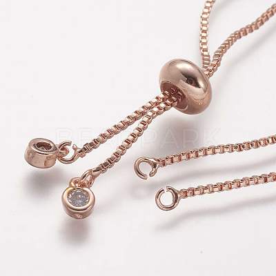 Rack Plating Brass Chain Bracelet Making KK-A142-017RG-1