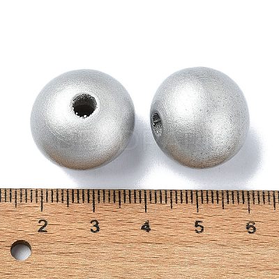 Wood Large Hole European Beads WOOD-D027-01G-1