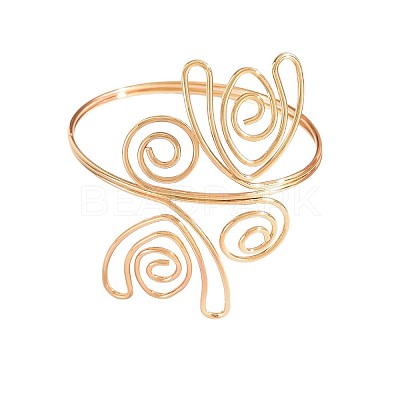 Iron Spiral Flower Upper Arm Cuff Bangles for Women WGE9B06-01-1
