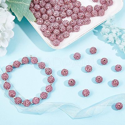 Pave Disco Ball Beads X1-RB-A130-10mm-23-1