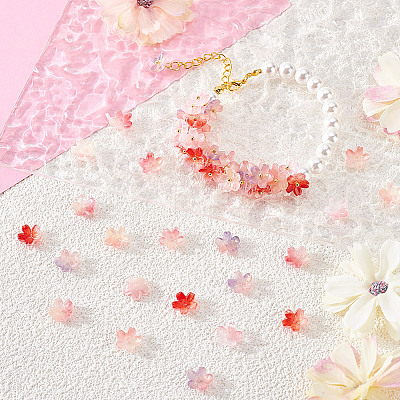 150Pcs 5 Colors Handmade Transparent Lampwork Beads GLAA-NB0001-89-1