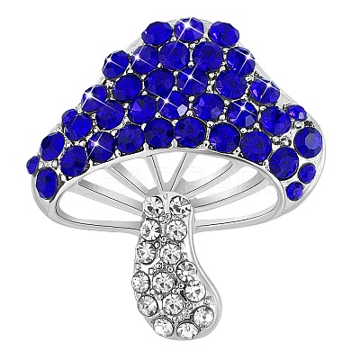 Cubic Zirconia Mushroom Brooch JBR102G-1