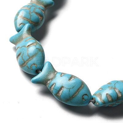Synthetic Turquoise Dyed Beads Strands G-E594-18-1