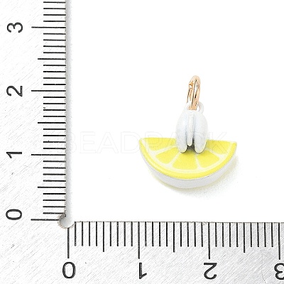 Animal Theme Brass Enamel Pendants KK-CBAE20A-02A-G-1