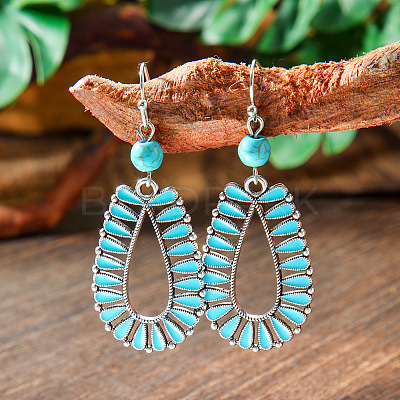Bohemian Style Alloy Acrylic Dangle Earrings WGAEF55-10-1