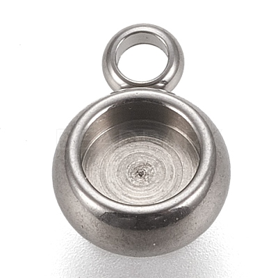Tarnish Resistant 304 Stainless Steel Pendant Cabochon Settings STAS-K202-03A-P-1