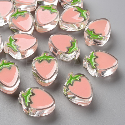 Transparent Enamel Acrylic Beads TACR-S155-003C-1
