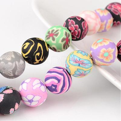 12mm Mixed Handmade Polymer Clay Round/Ball Beads X-FIMO-12D-1