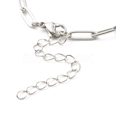 Tarnish Resistant 304 Stainless Steel Paperclip Chains Bracelet Making AJEW-JB01038-02-1