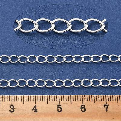 Brass Curb Chains KK-P304-02C-S-1