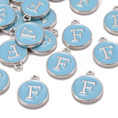 Platinum Plated Alloy Enamel Charms LS-X-ENAM-S118-04F-P-1