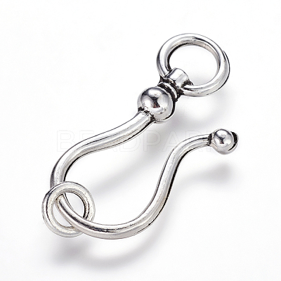 Tibetan Style Alloy S Hook Clasps X-LF5091Y-NF-1