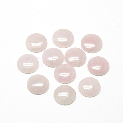 Natural Rose Quartz Cabochons X-G-R416-10mm-48-1