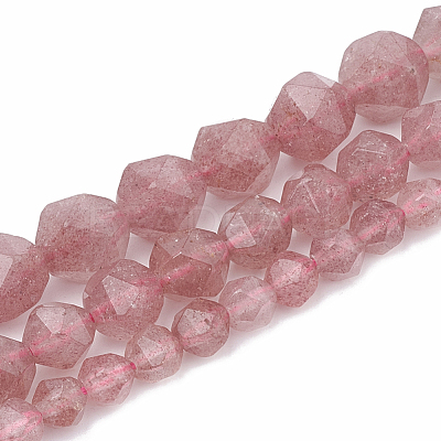 Natural Strawberry Quartz Beads Strands G-S332-8mm-006-1