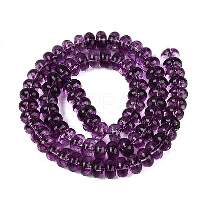 Crackle Transparent Glass Beads Strands GLAA-N074-02A-05-1