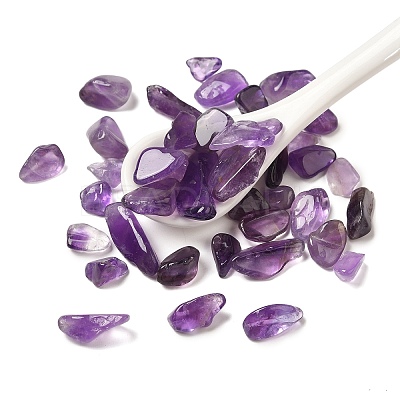 Natural Amethyst Chip Beads G-Q193-02B-1
