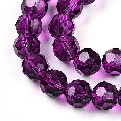 Baking Paint Transparent Glass Beads Strands LS-DGLA-A035-T10mm-A09-1