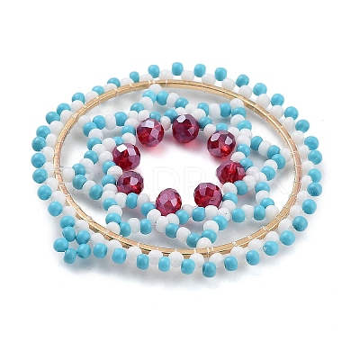 Seed Beads Beaded Pendants PALLOY-MZ00386-02-1