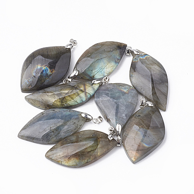 Natural Labradorite Pendants G-T104-15-1