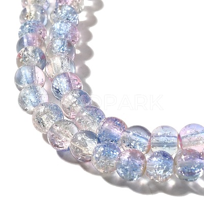 Crackle Glass Beads Strands CCG-C002-6mm-09-1