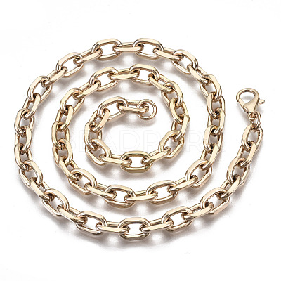 Iron Cable Chains Necklace Making MAK-N034-003B-G-1
