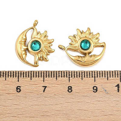 304 Stainless Steel Rhinestone Pendants STAS-Z166-24G-05-1