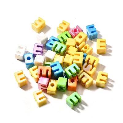 UV Plating Opaque Acrylic European Beads SACR-Z007-01E-1