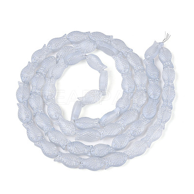 Frosted Glass Beads Strands GLAA-T023-40C-03-1