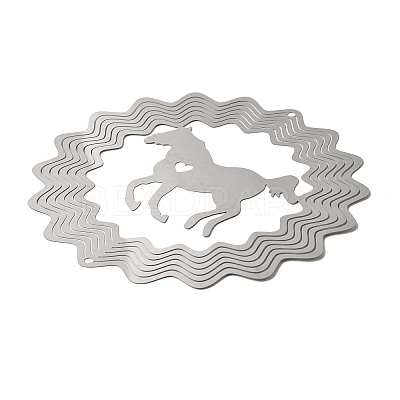201 Stainless Steel 3D Rotating Hanging Wind Spinner STAS-C166-01E-P-1