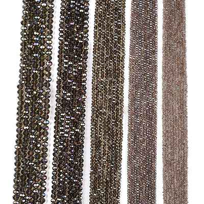 Electroplate Glass Beads Strands X-EGLA-A034-T6mm-B19-1