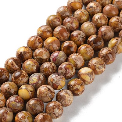 Dyed Natural Regalite/Imperial Jasper/Sea Sediment Jasper Beads Strands G-B124-C01-02-1