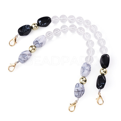 Givenny-EU 2Pcs 2 Style Acrylic Beads Bag Strap FIND-GN0001-05-1