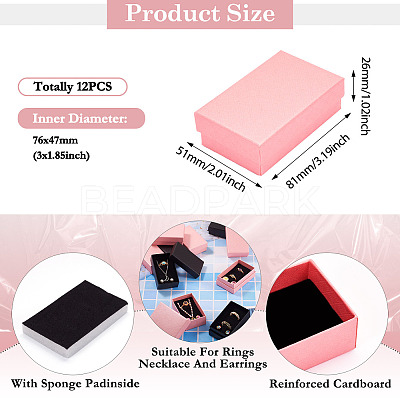 Rectangle Cardboard Paper Jewelry Box LS-CON-TAC0015-01A-1