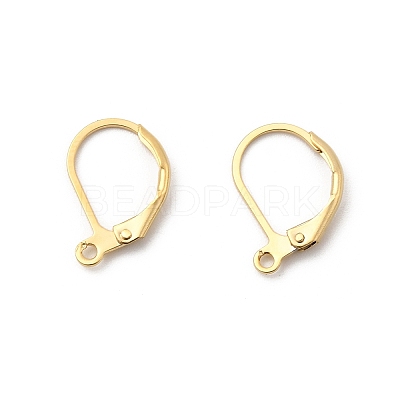 Brass Leverback Earring Findings KK-F824-007G-1-1