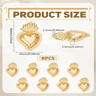 8Pcs Alloy Pendants FIND-LP0006-76-1