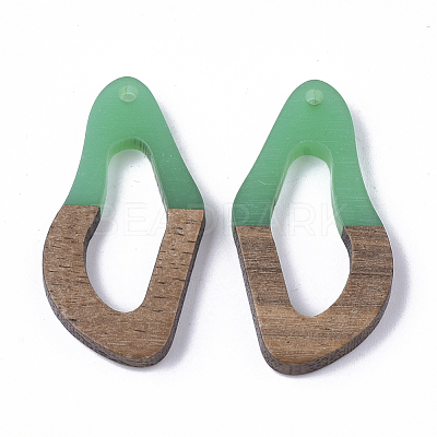Resin & Walnut Wood Pendants RESI-S358-25C-1