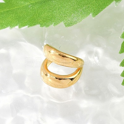 304 Stainless Steel Two-layer C-Shaped Cuff Earrings EJEW-M073-10G-1