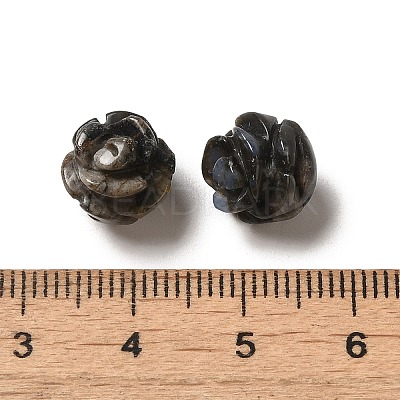Natural Glaucophane Carved Flower Scattered Beads G-O156-B-30-1