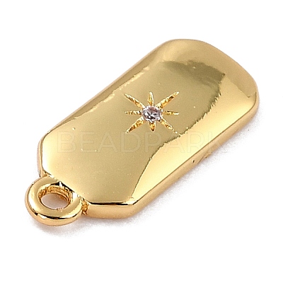 Brass Micro Pave Cubic Zirconia Charms ZIRC-I054-12G-03-1
